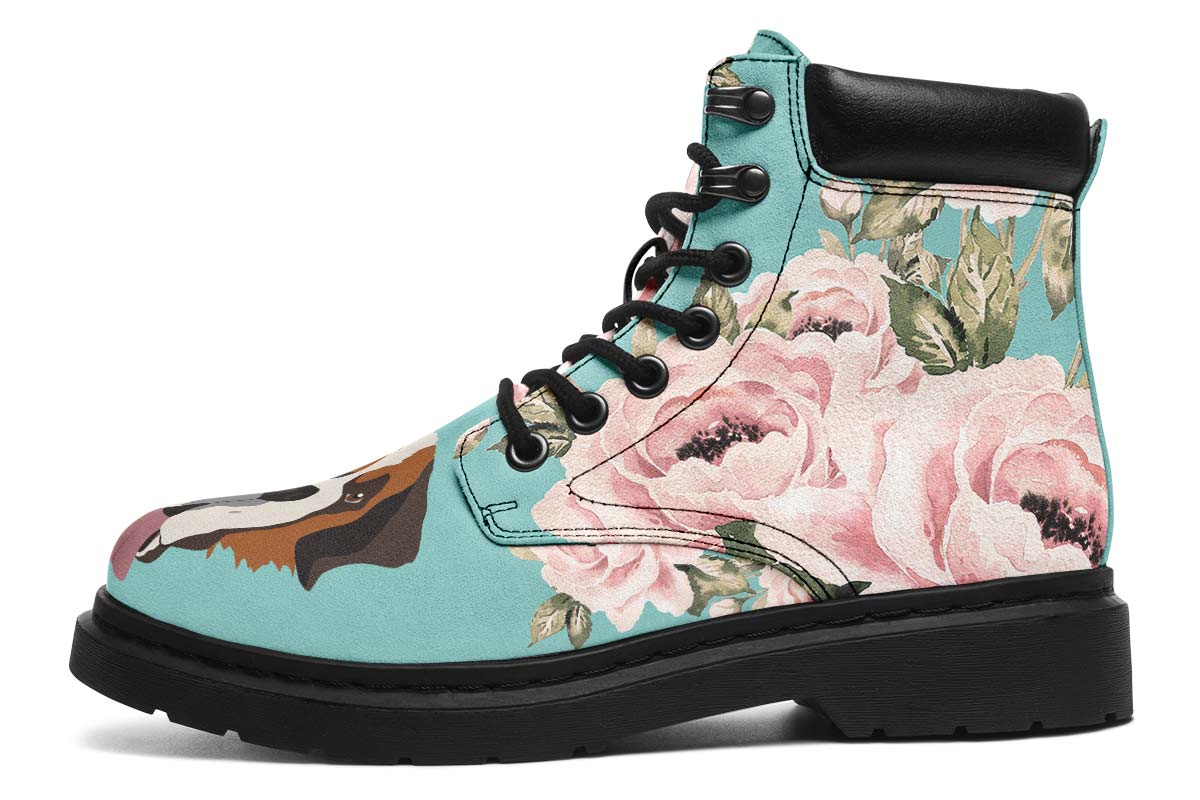 Floral Saint Bernard Classic Vibe Boots