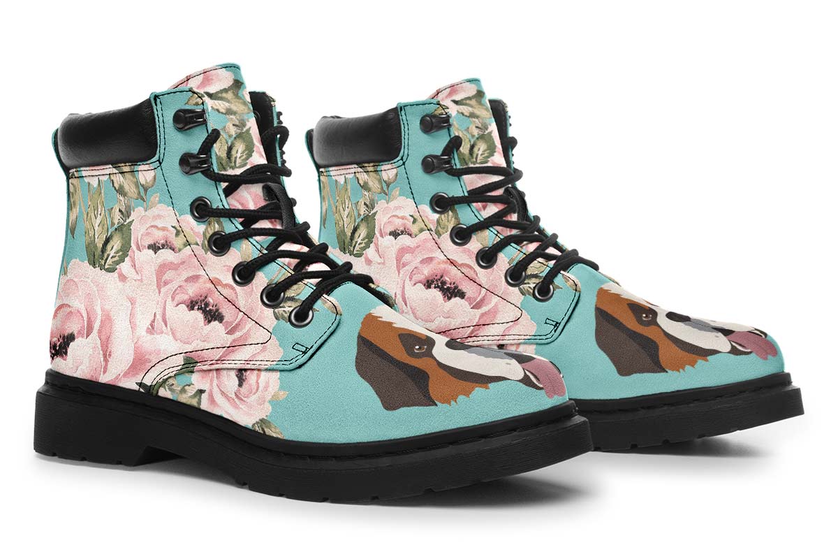 Floral Saint Bernard Classic Vibe Boots