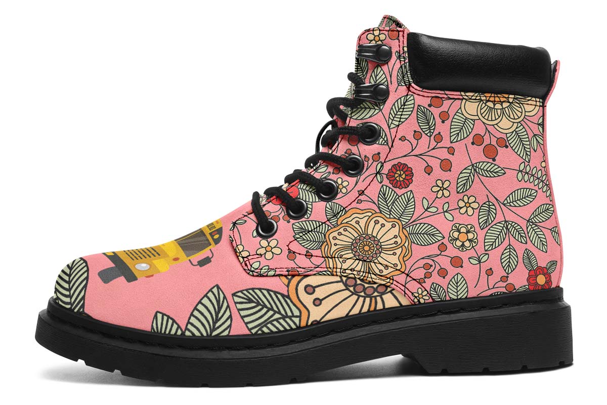 Floral School Bus Classic Vibe Boots