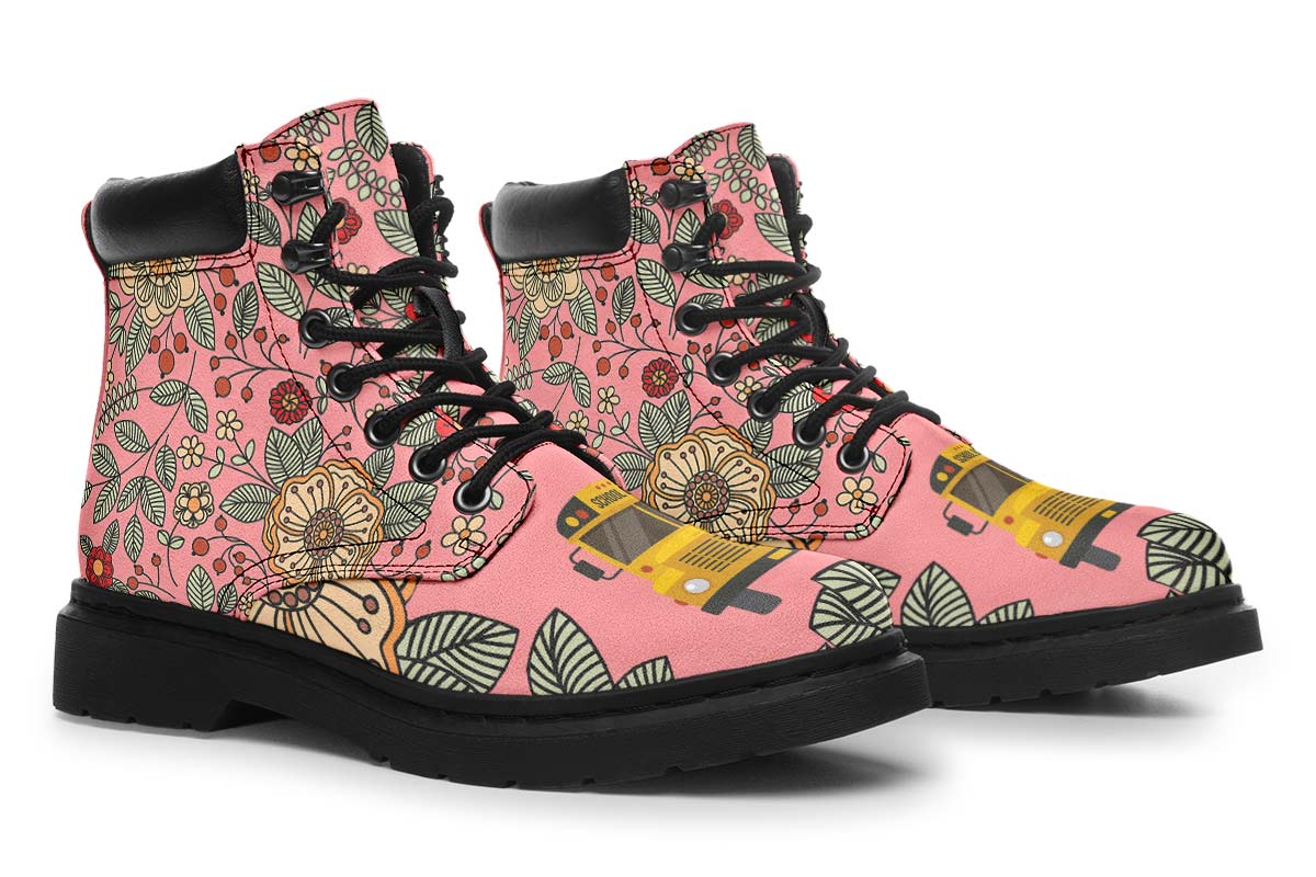 Floral School Bus Classic Vibe Boots