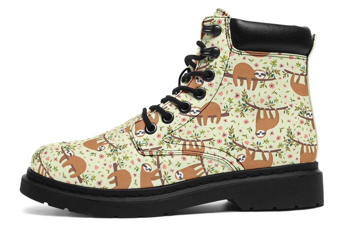 Floral Sloth Classic Vibe Boots