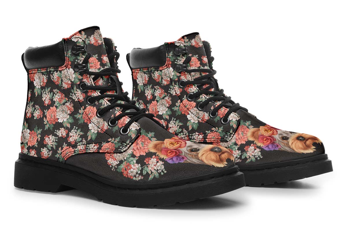 Floral Yorkie Classic Vibe Boots