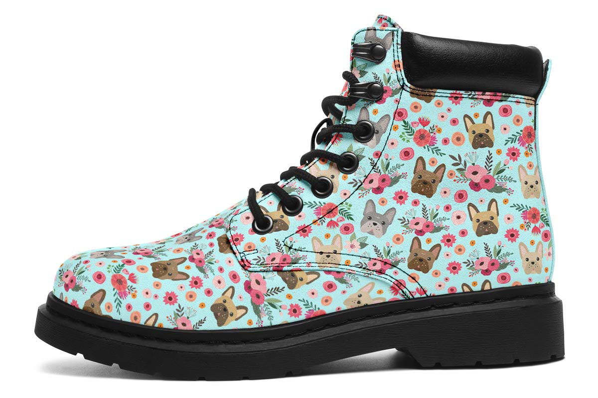 French Bulldog Flower Classic Vibe Boots