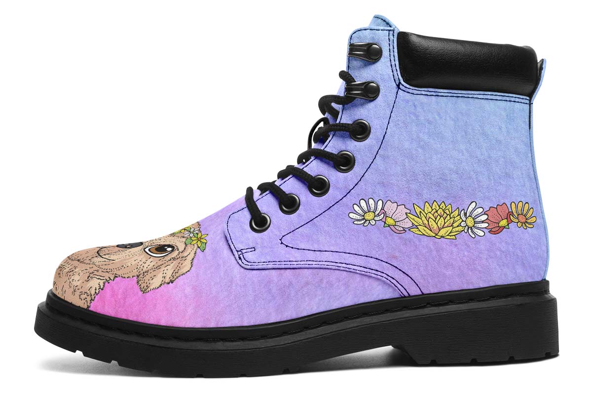 Fun Floral Goldendoodle Classic Vibe Boots