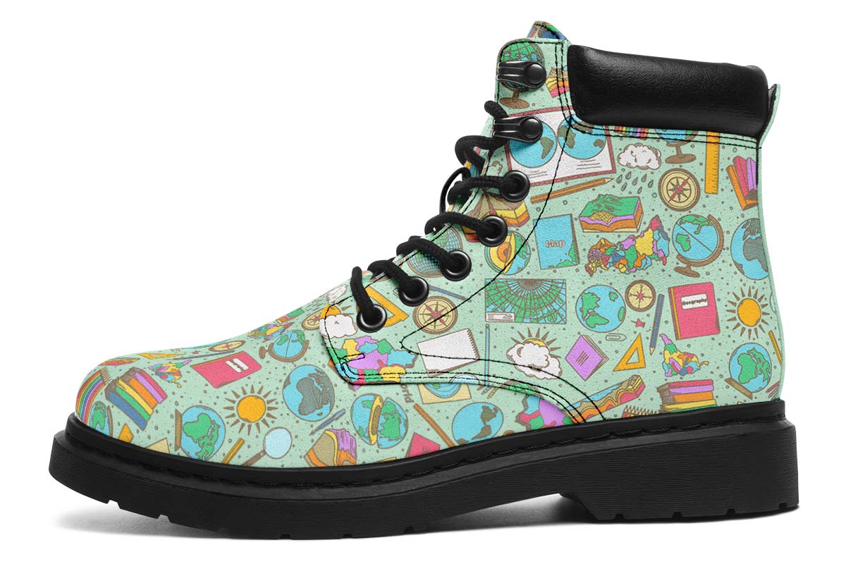 Geography Pattern Classic Vibe Boots