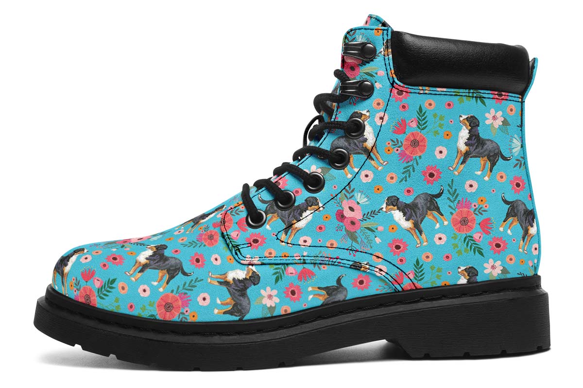 Greater Swiss Mountain Dog Flower Classic Vibe Boots