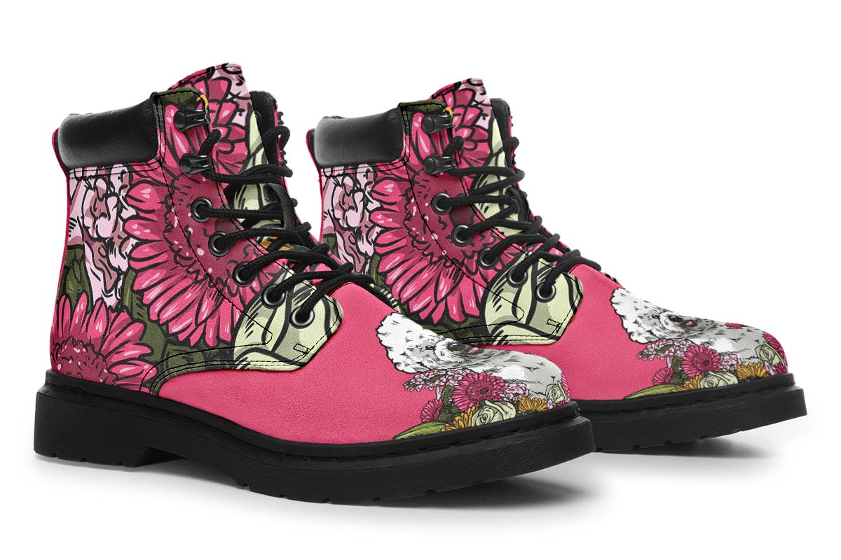 Illustrated Bichon Frise Classic Vibe Boots