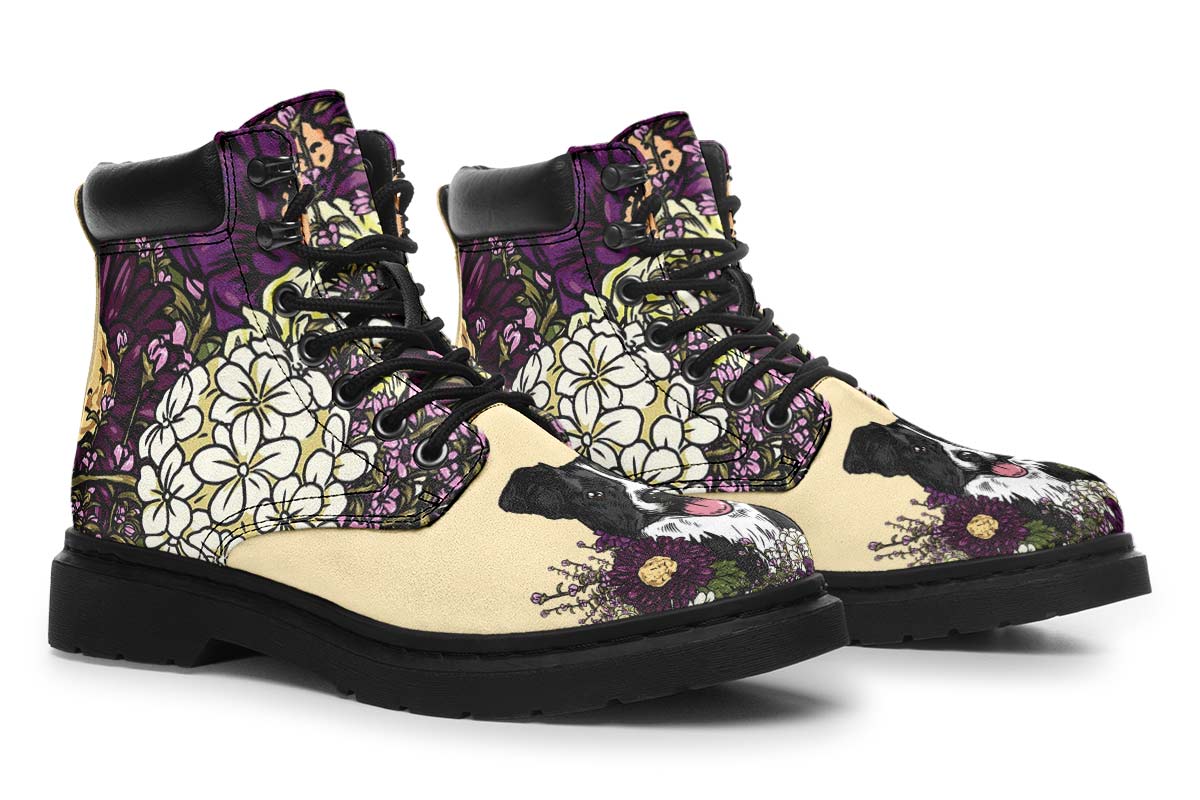Illustrated Border Collie Classic Vibe Boots