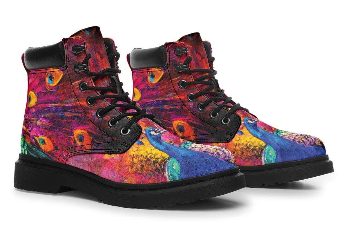 Peacock Painting Classic Vibe Boots