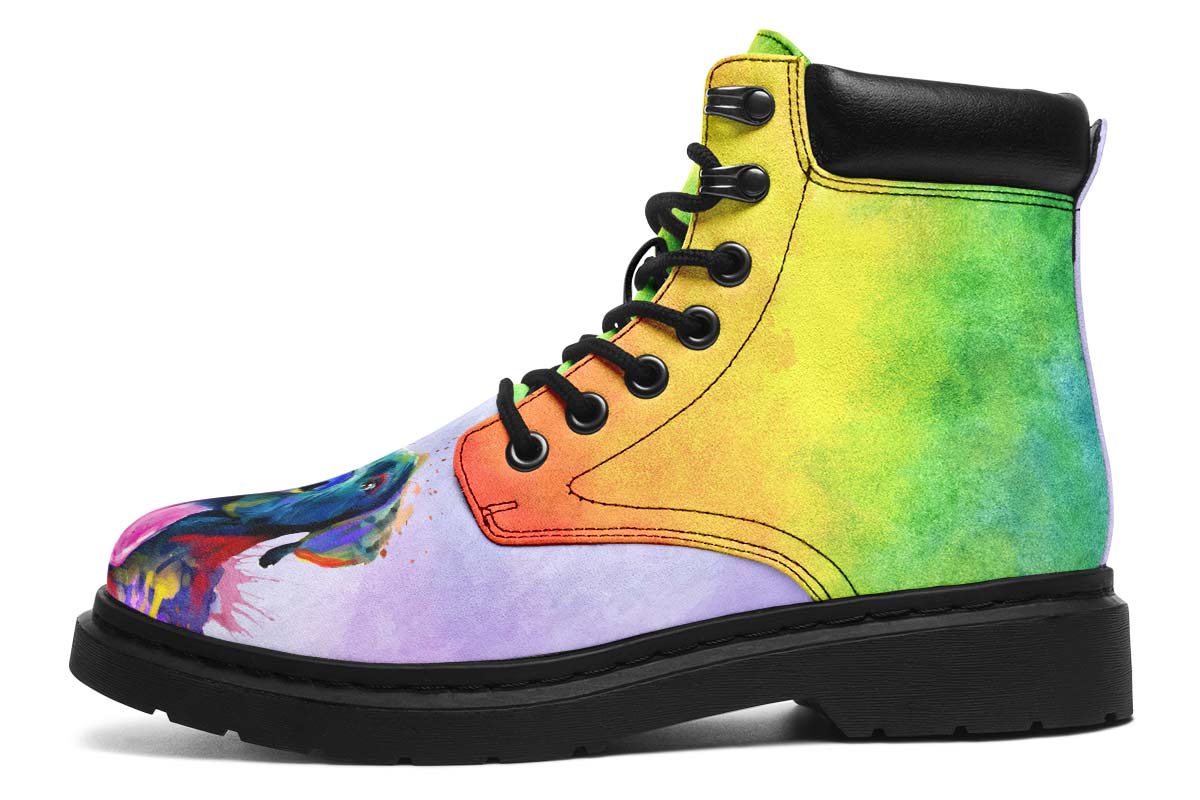 Rainbow Black Lab Classic Vibe Boots