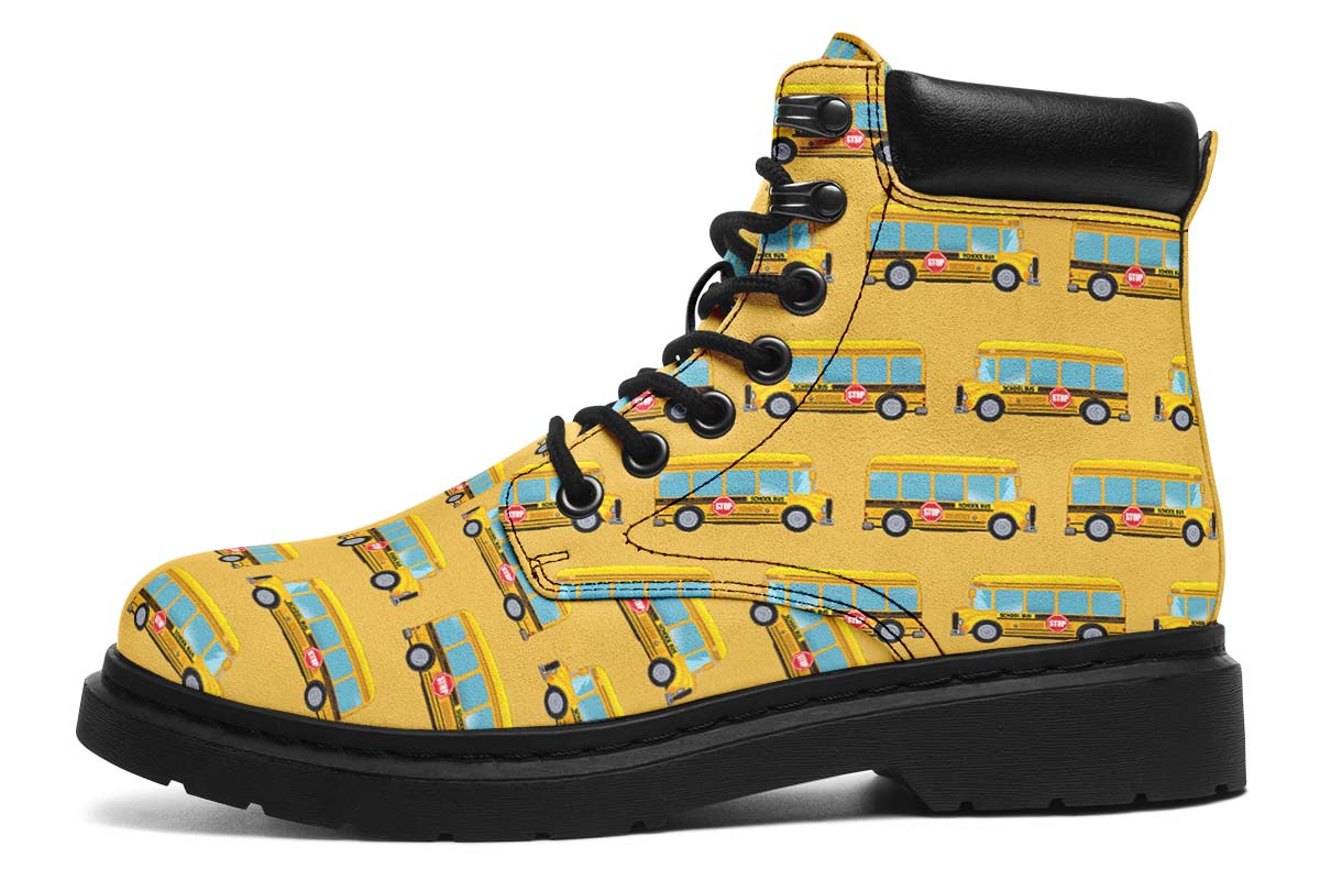 School Bus Pattern Classic Vibe Boots