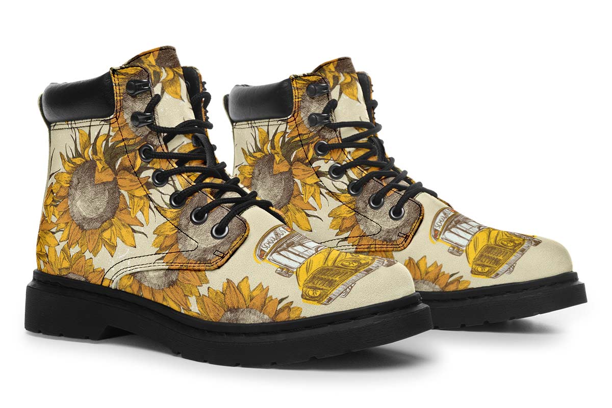 School Bus Sketch Classic Vibe Boots