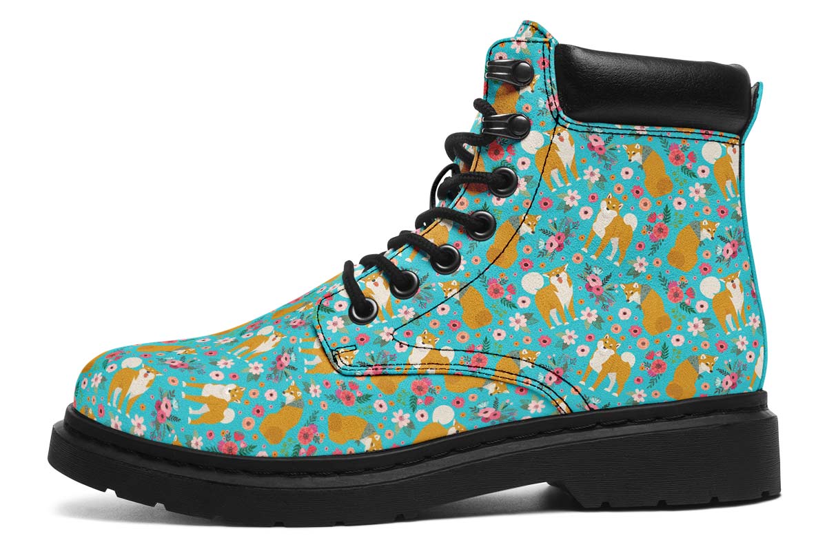 Shiba Inu Flower Classic Vibe Boots