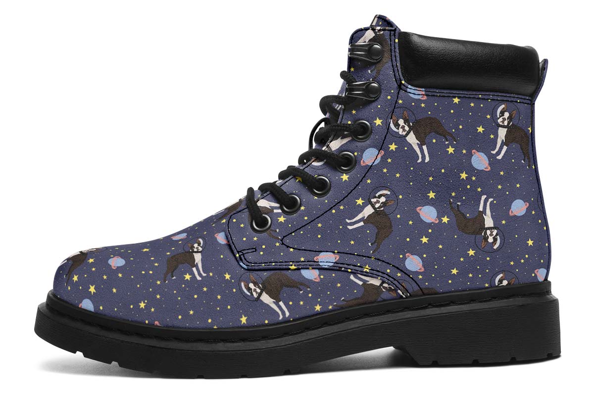 Space Boston Terrier Classic Vibe Boots