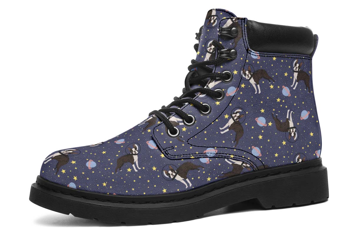 Space Boston Terrier Classic Vibe Boots