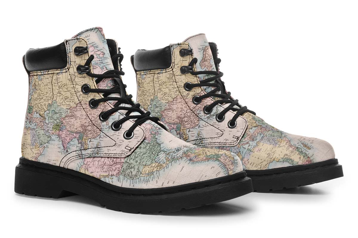 Vintage Geography Globe Classic Vibe Boots