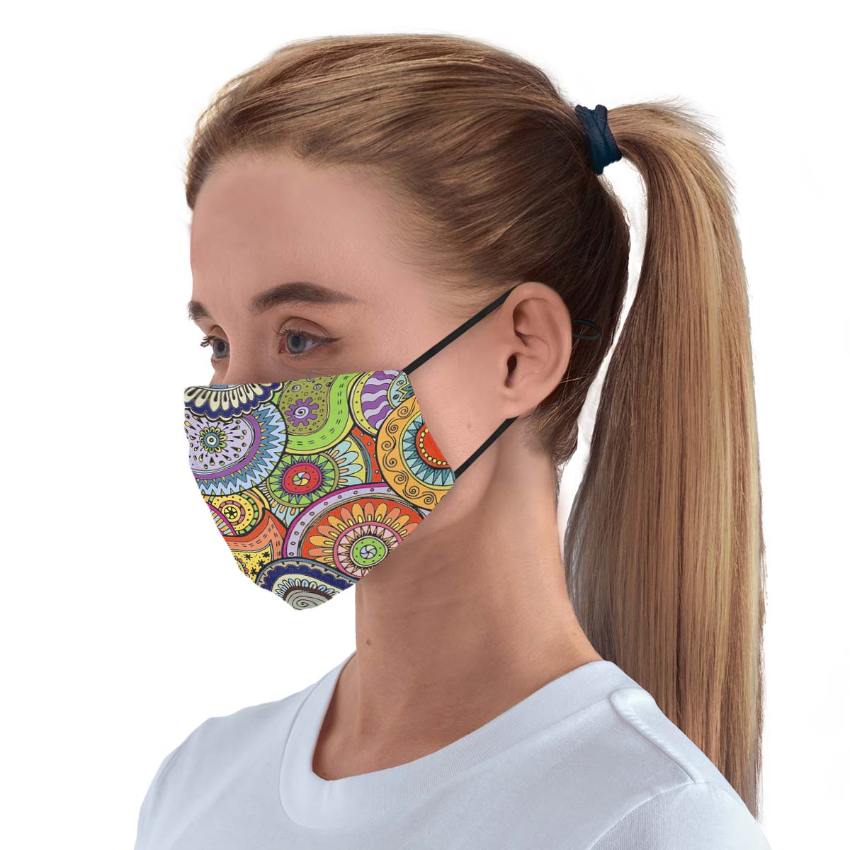 Abstract Paisley Face Cover