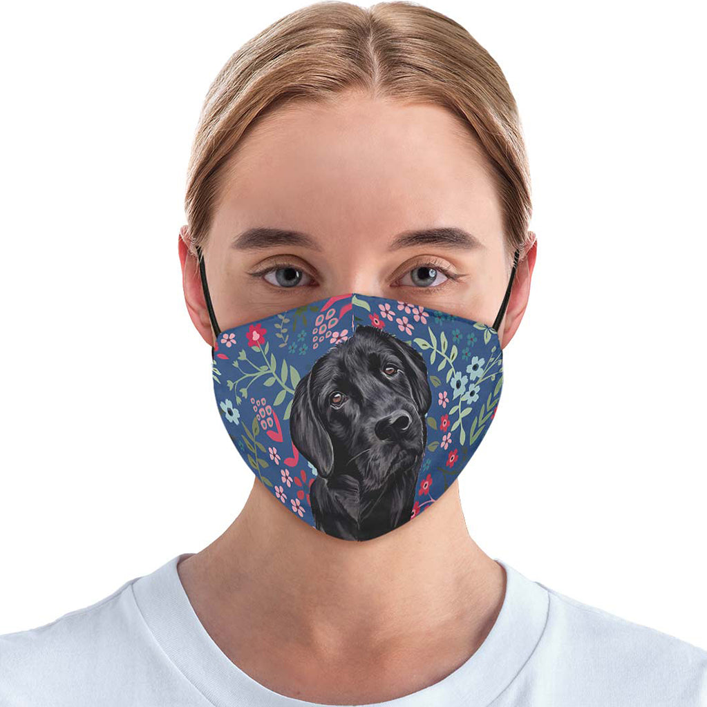 Black Lab Sweetheart Face Cover
