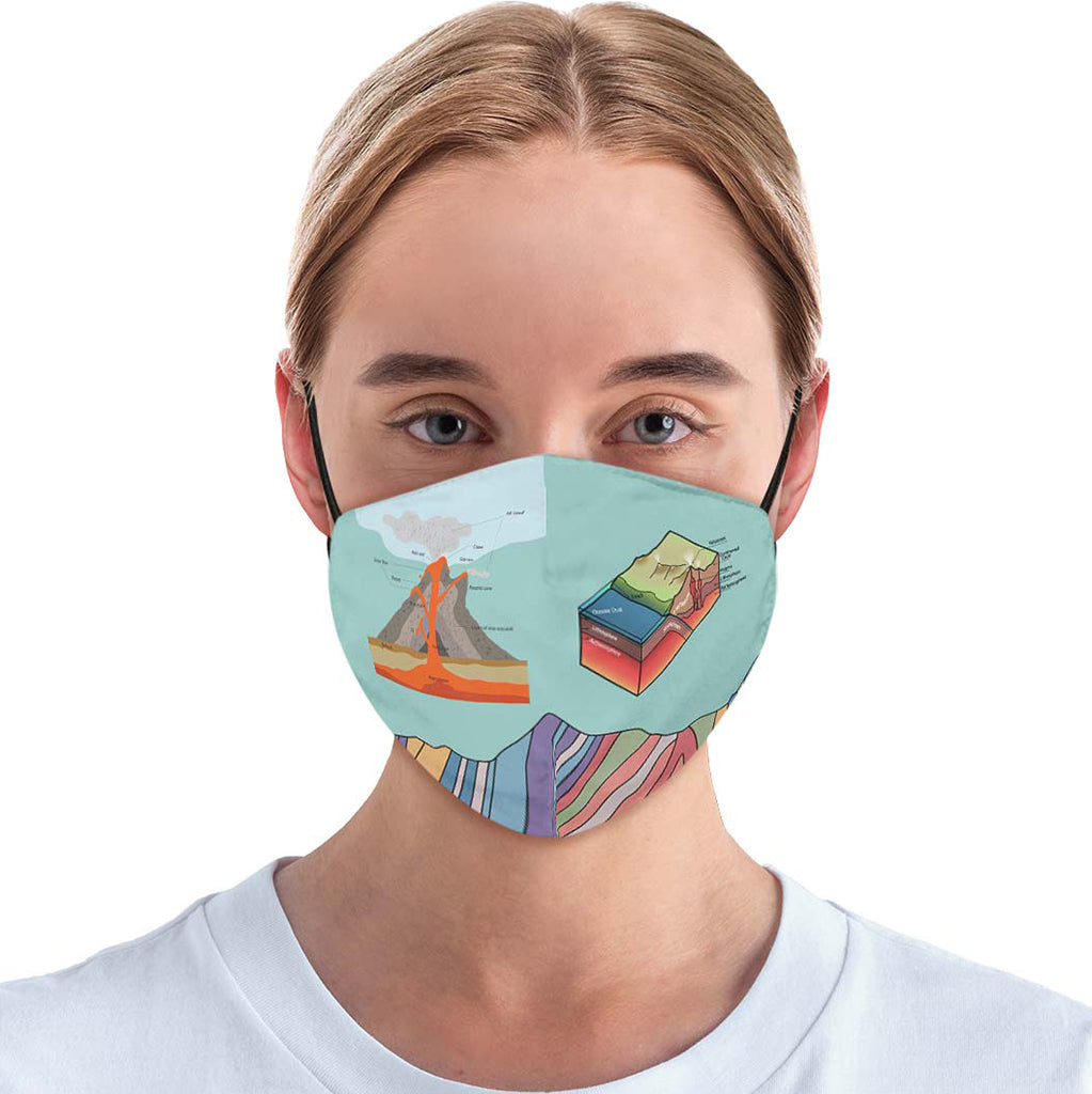 Geology Diagram Face Cover