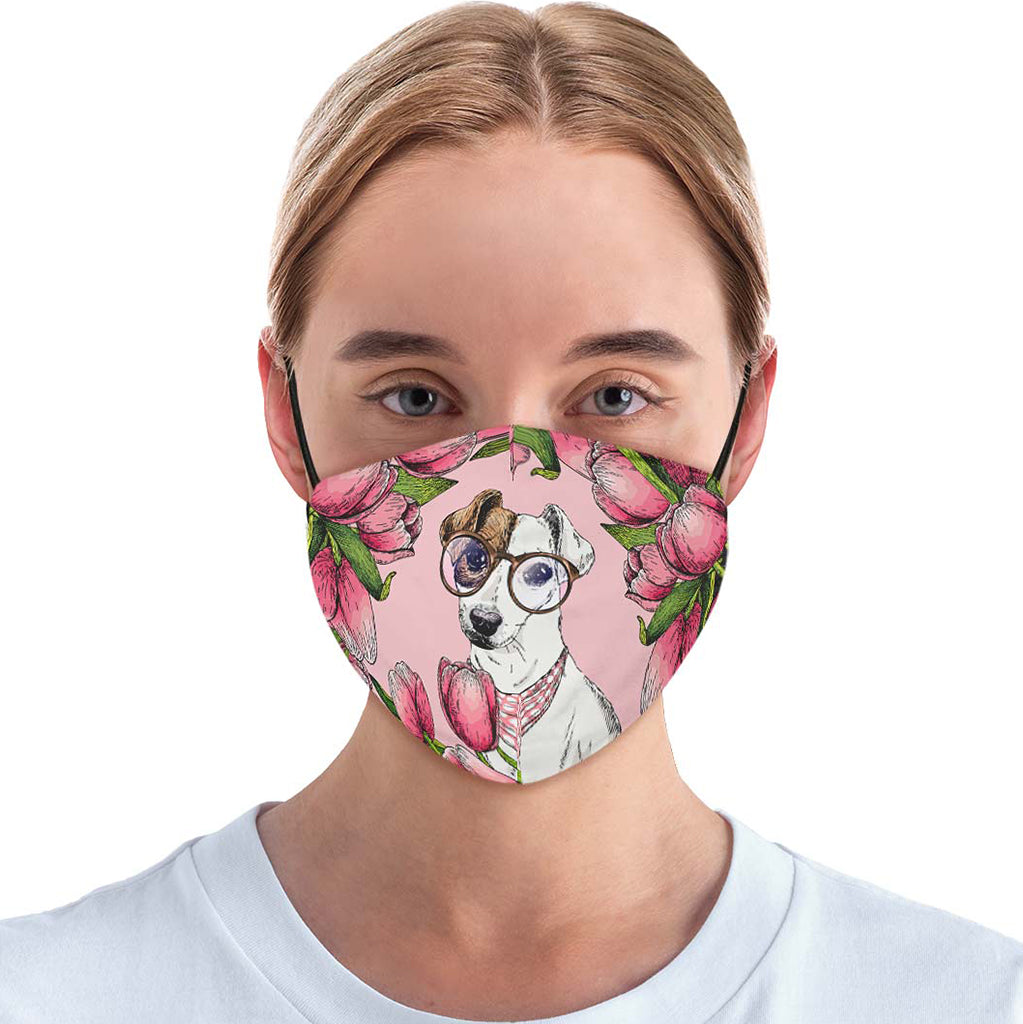 Goofy Jack Russell Terrier Face Cover