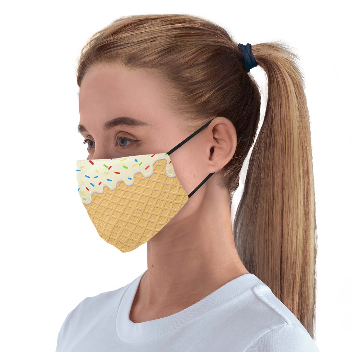 Ice Cream Cone Face Cover