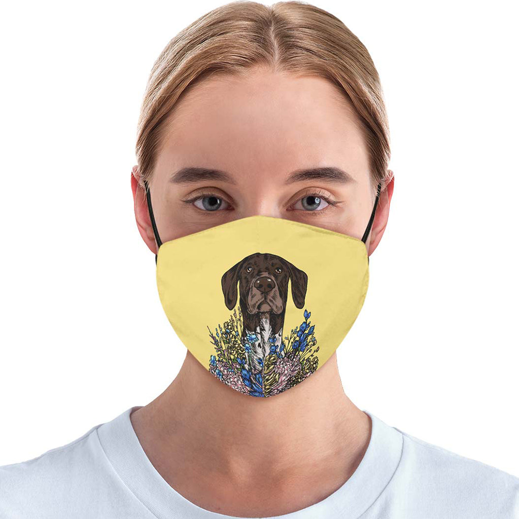 Illustrated German Shorthaired Pointer Face Cover