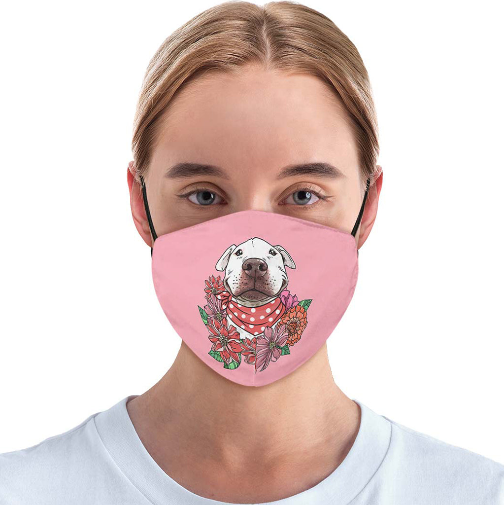 Illustrated Pit Bull Face Cover