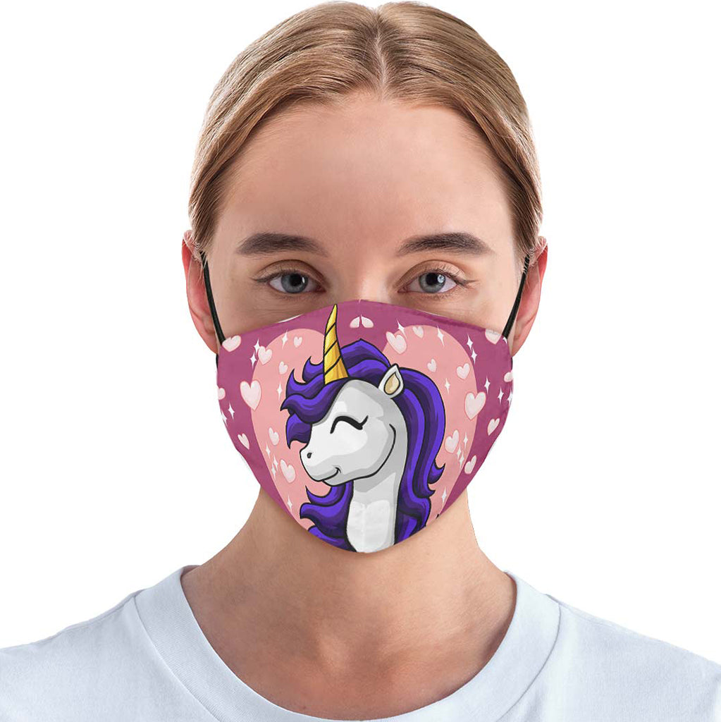 Unicorn Heart Face Cover