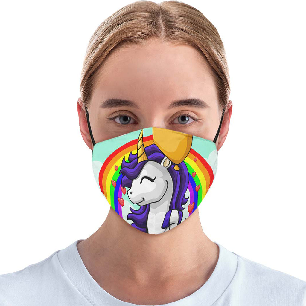 Unicorn Rainbow Face Cover
