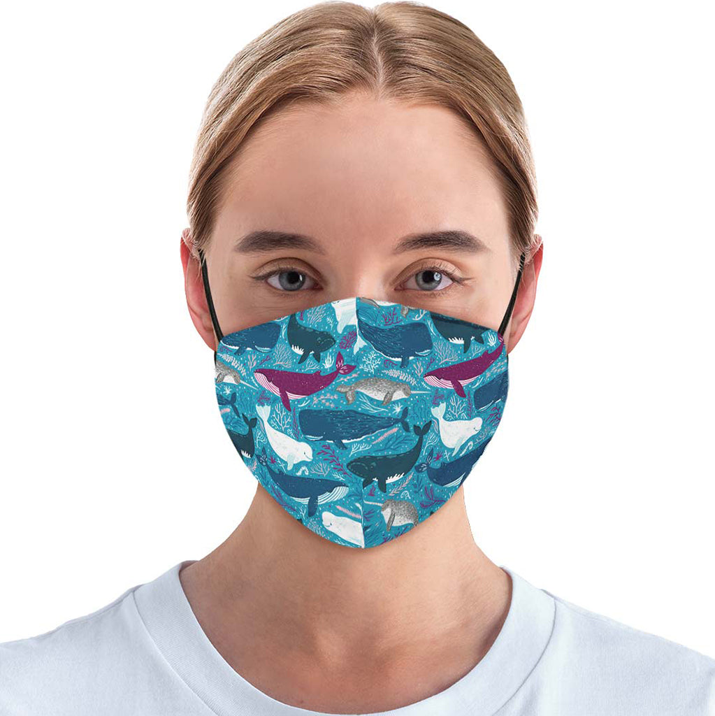 Whale Party Face Cover