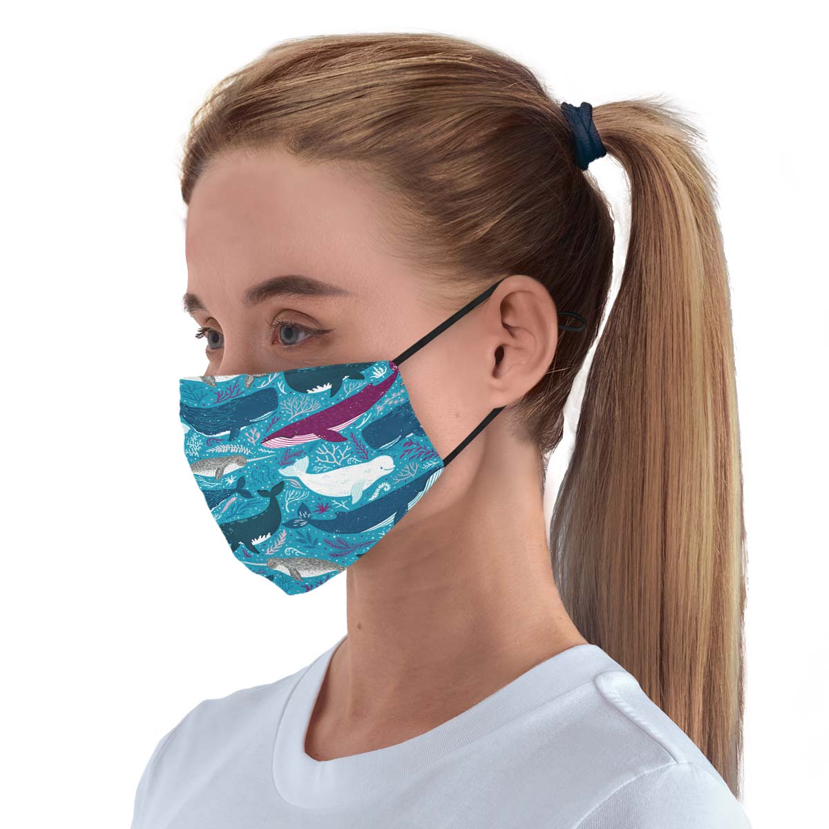 Whale Party Face Cover