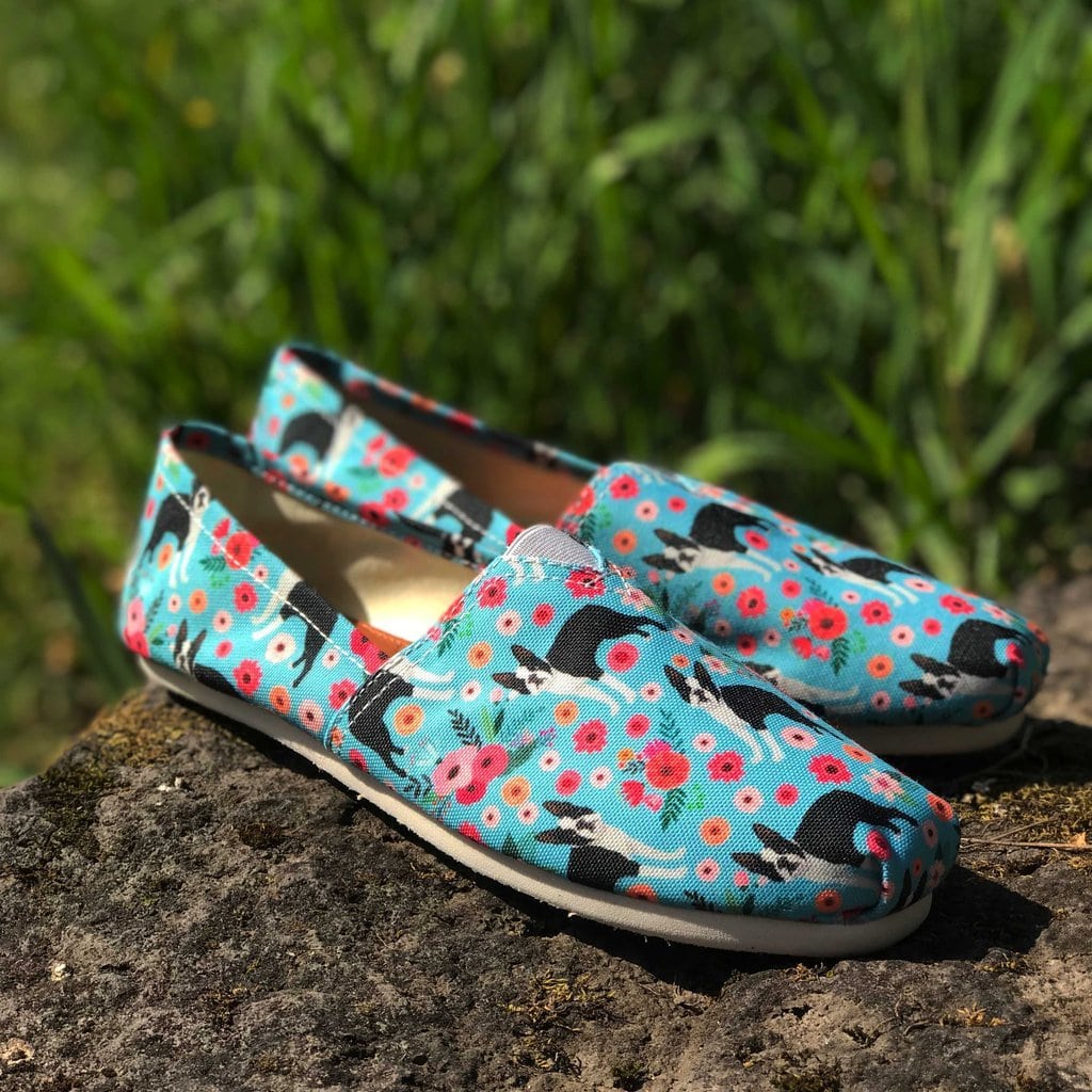 Boston Terrier Flower Casual Shoes