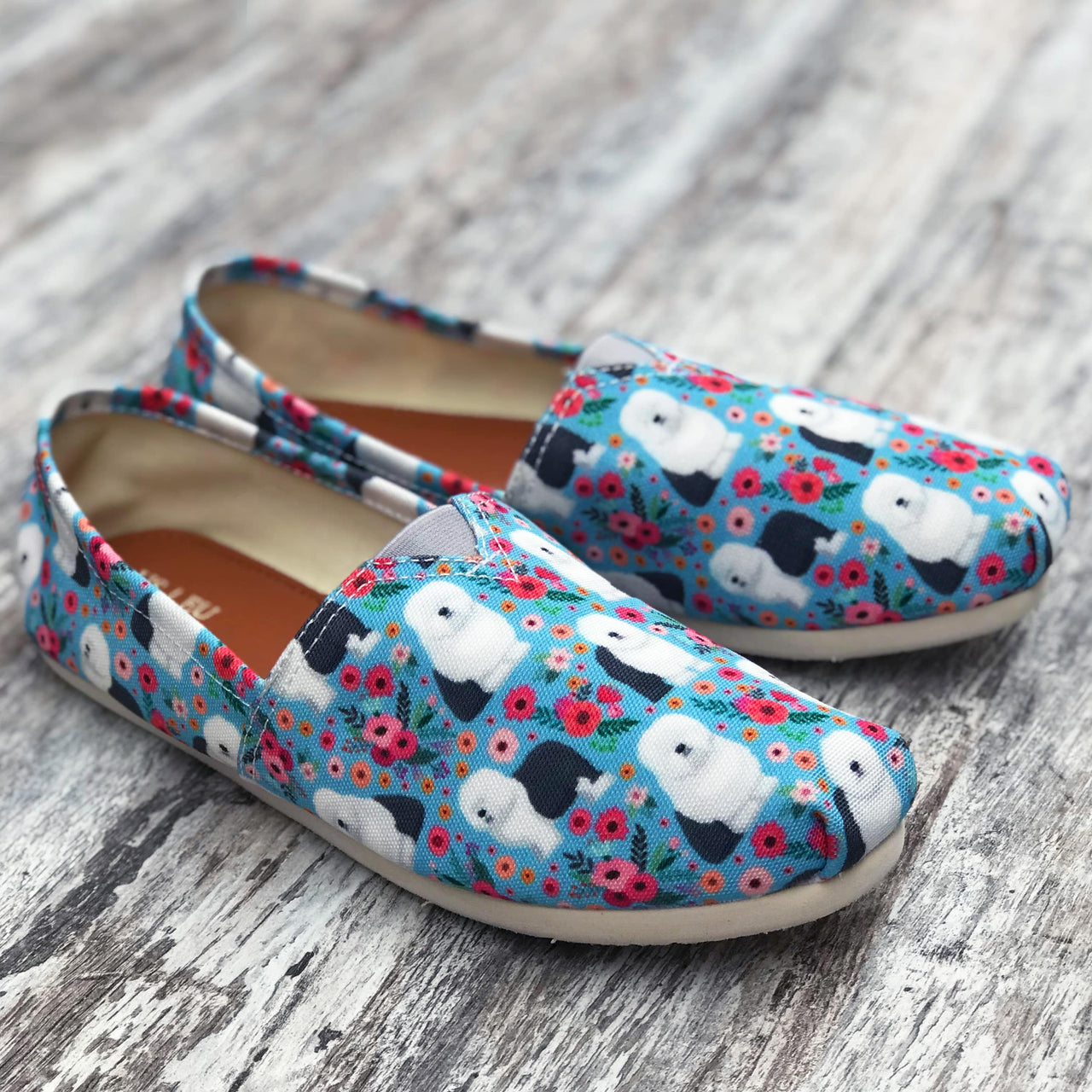 Sheep Dog Flower Casual Shoes