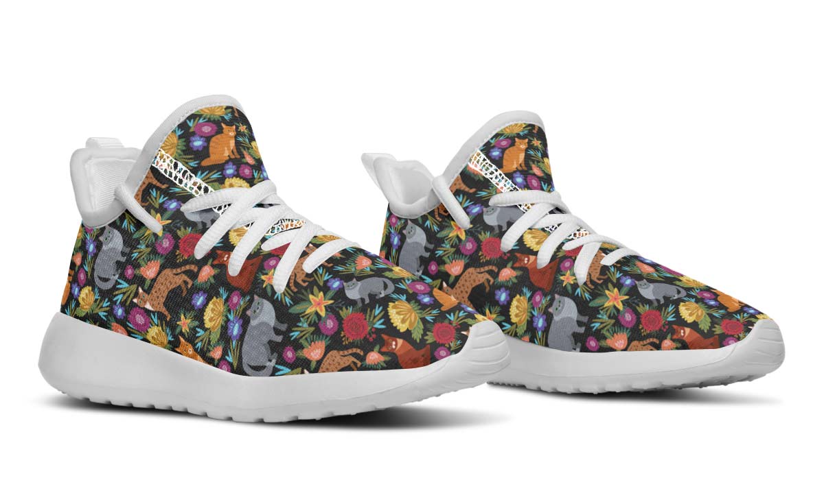 Cat Flower Kids Sneakers
