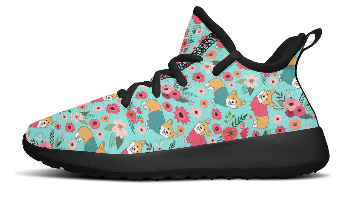 Corgi Flower Kids Sneakers