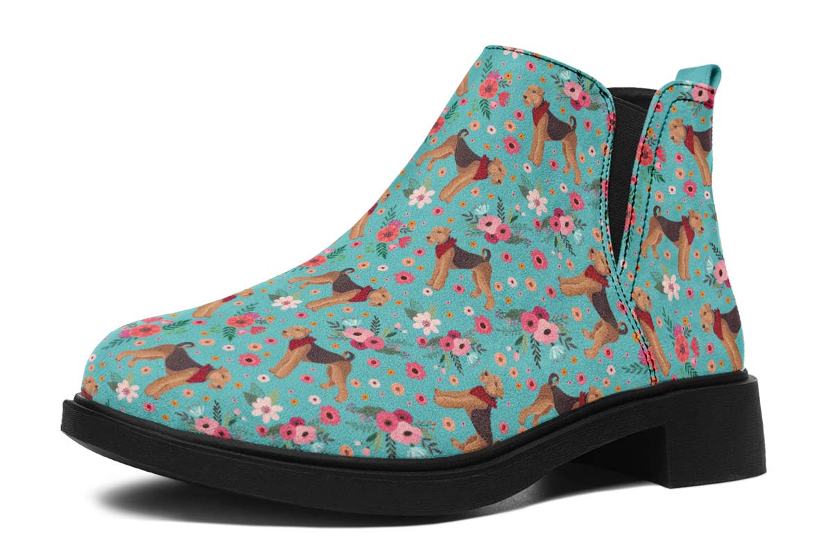 Airedale Terrier Flower Neat Vibe Boots