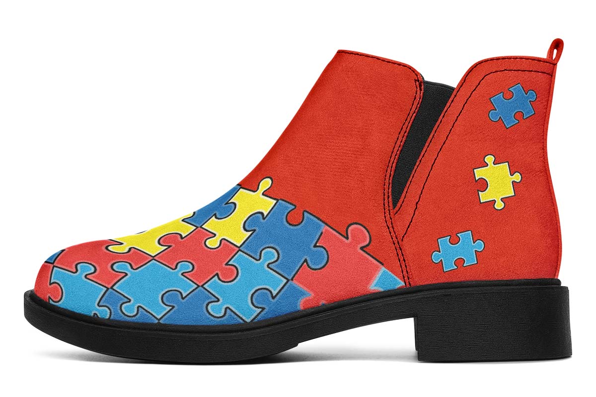 Autism Awareness Puzzle Neat Vibe Boots