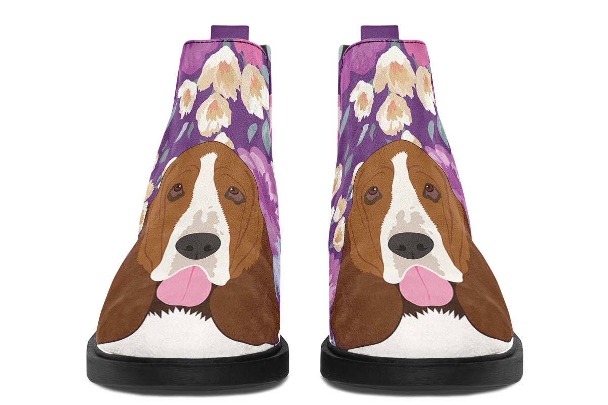 Basset Hound Dog Portrait Neat Vibe Boots