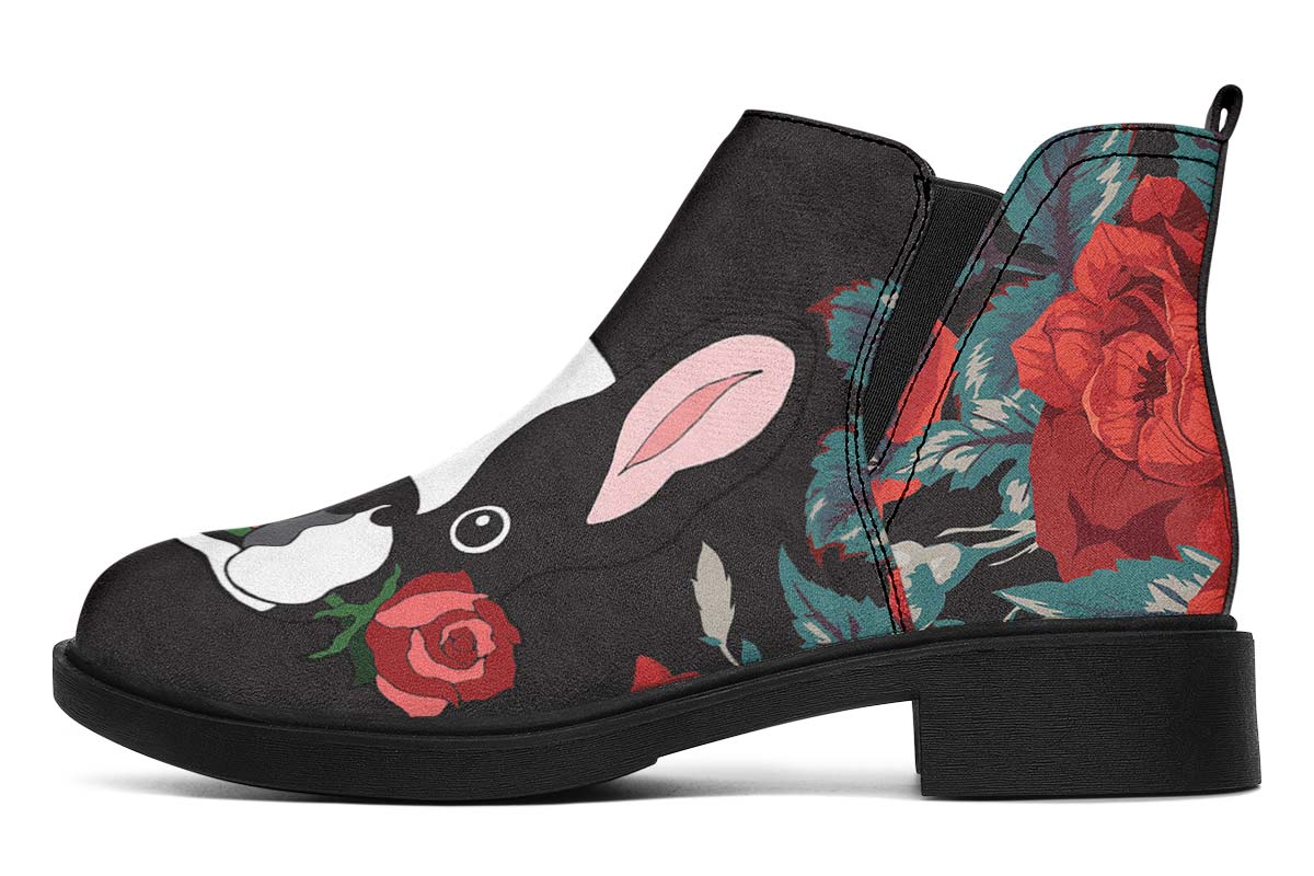 Boston Terrier Rose Neat Vibe Boots