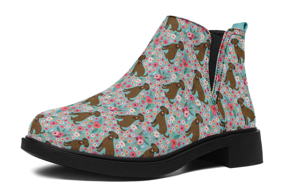 Chocolate Labrador Flower Neat Vibe Boots