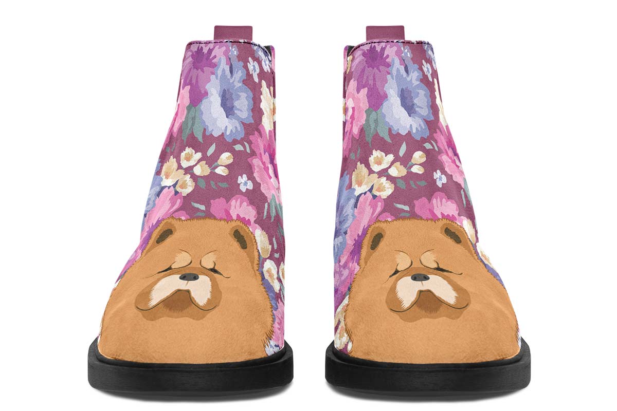 Chow Chow Dog Portrait Neat Vibe Boots