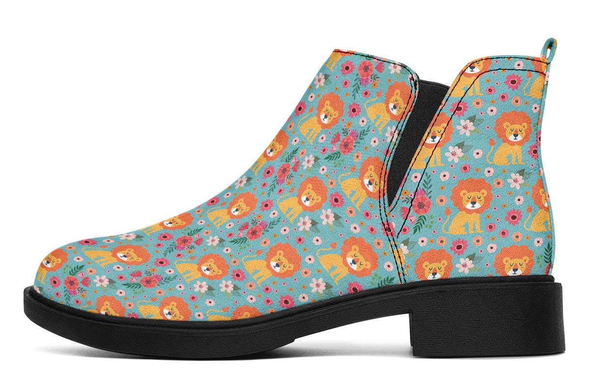 Cute Lion Pattern Neat Vibe Boots