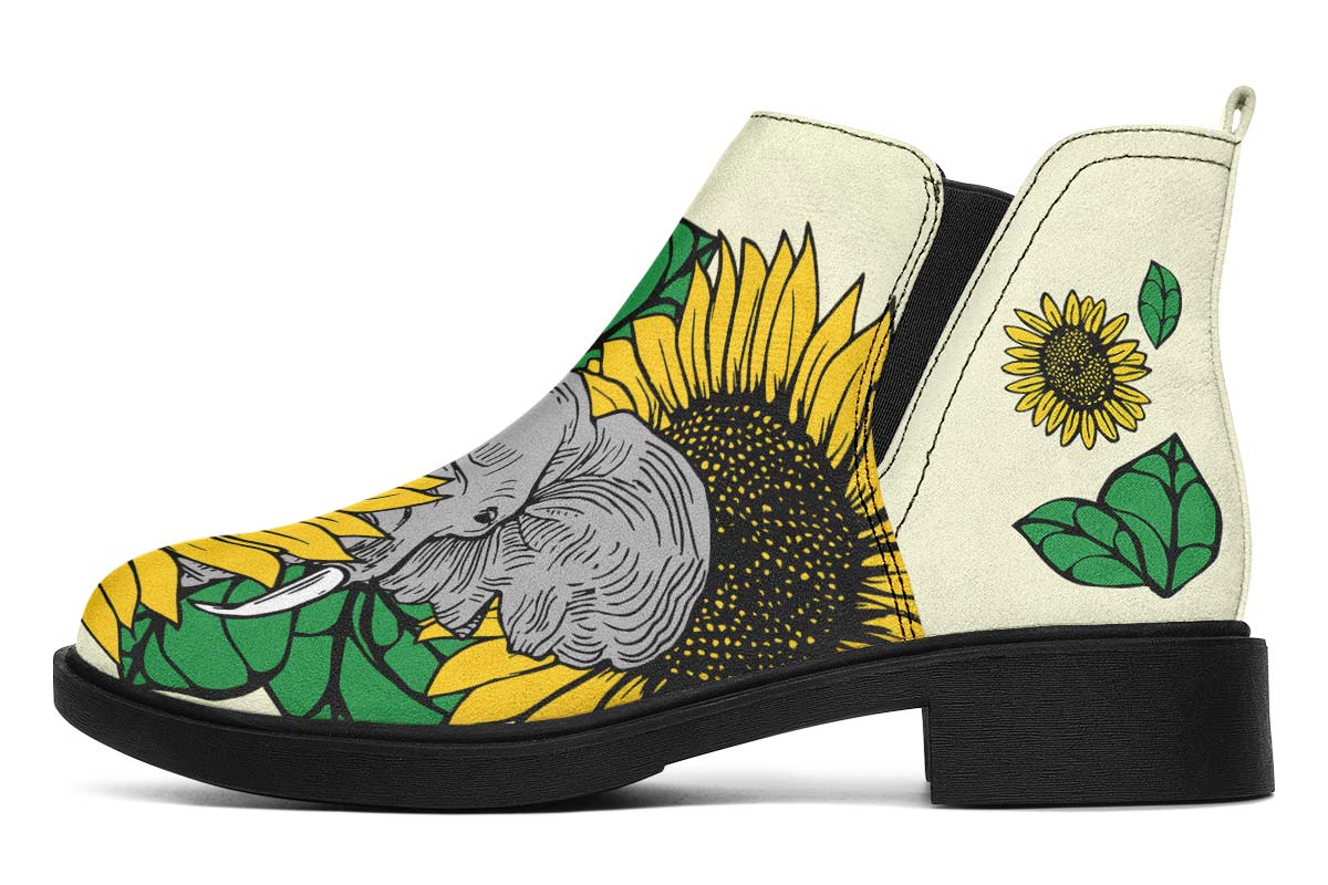 Elephant Sunflower Neat Vibe Boots