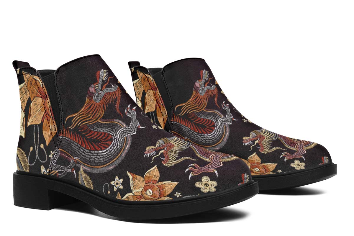 Embroidery Dragon Neat Vibe Boots