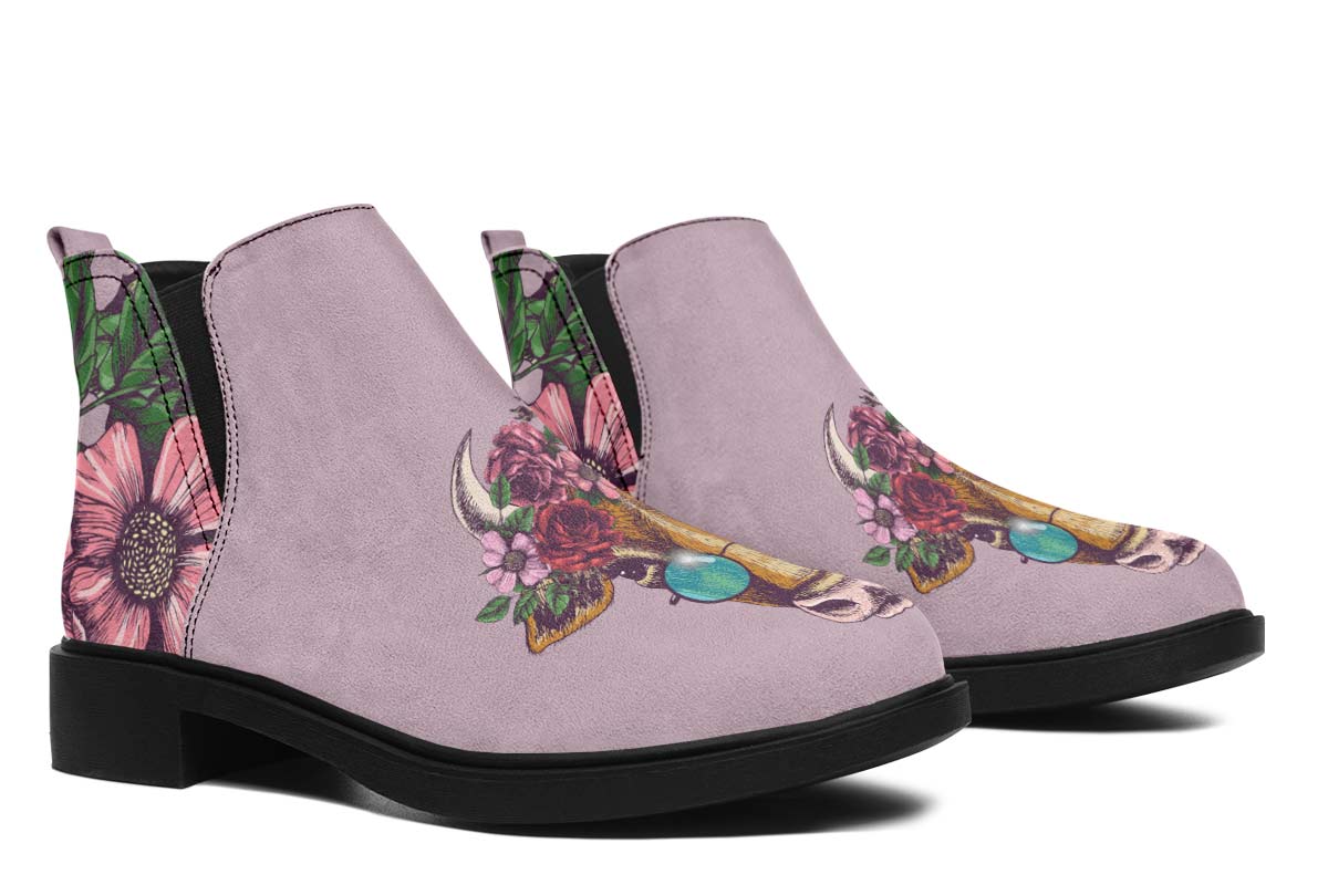 Floral Cow Neat Vibe Boots