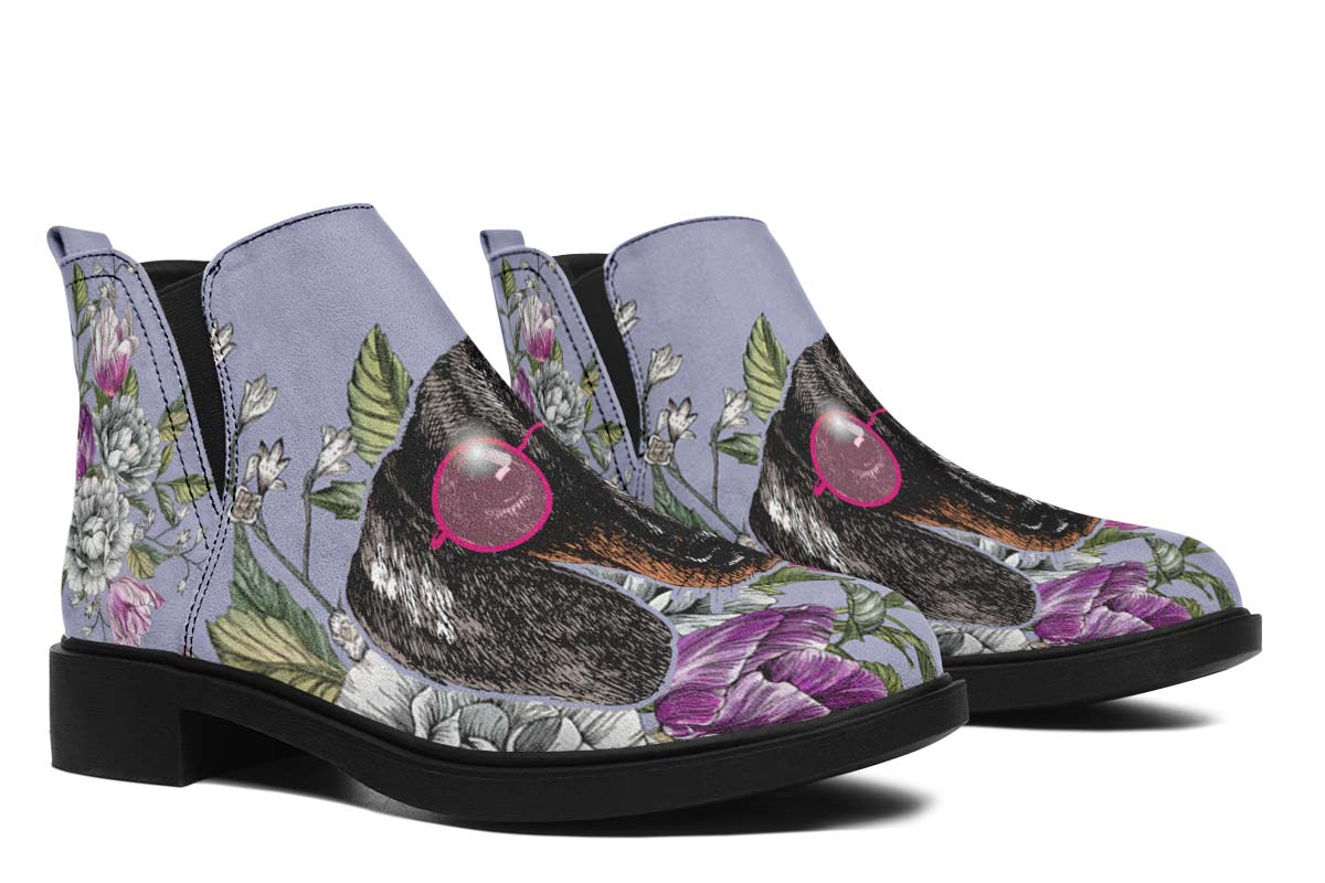 Floral Dachshund Neat Vibe Boots