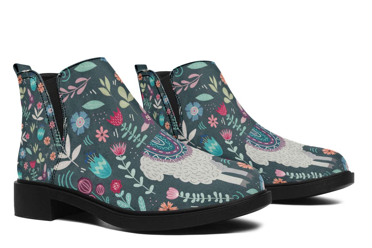 Floral Llama Neat Vibe Boots