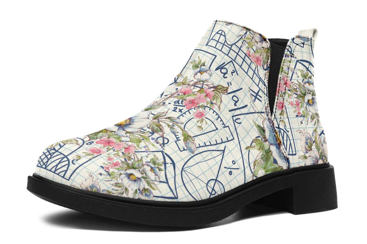 Floral Math Symbols Neat Vibe Boots