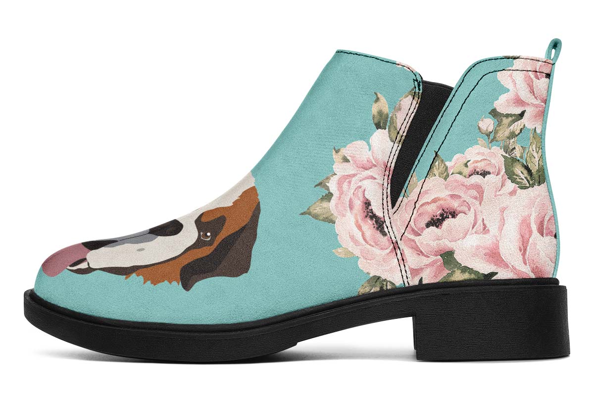 Floral Saint Bernard Neat Vibe Boots