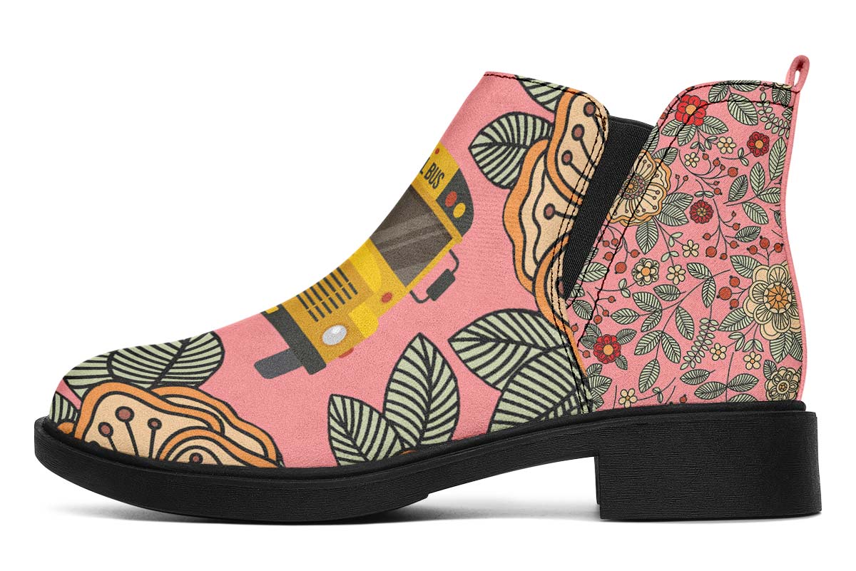 Floral School Bus Neat Vibe Boots